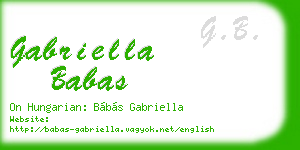 gabriella babas business card